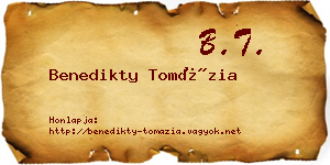 Benedikty Tomázia névjegykártya